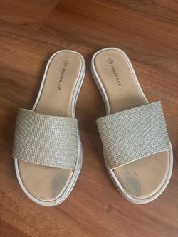 Ashley Blue Glittery Sandals