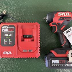 NEW! SKIL PWR CORE 20V Brushless 3/8" Compact Impact Wrench Kit