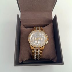 Bulova 98C126 Octova Men's Crystal Watch Gold/Silver Dial Quartz 41.5mm New
