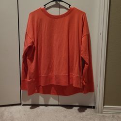 Womens Red Eileen Fisher Sweatshirt, Medium