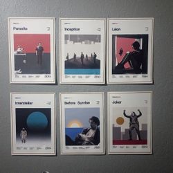 Box Office Movie Hits Small Canvas Poster 6pk 