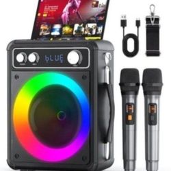 Bluetooth  Karaoke Machine with 2 Microphones
