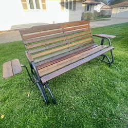 Wood Glider Bench