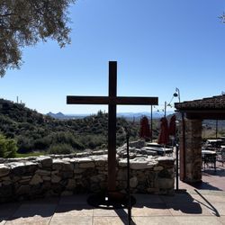 Homemade 8’ Cross Espresso Stained For Rent $300/day 