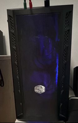 Cooler Master Gaming Tower Desktop PC, Black Case, RGB Lighting, Desktop Type