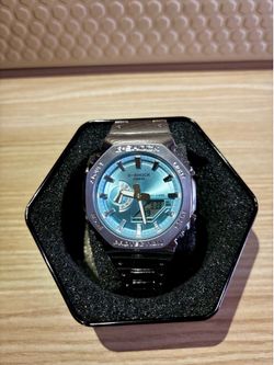 Casio G-Shock GA-2100 Metal Light Blue Dial