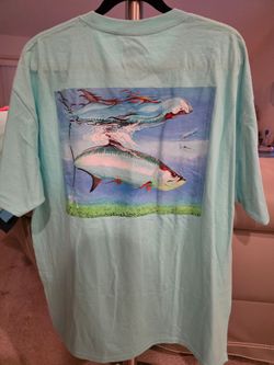 Mint Green Fishing Graphic T-Shirt