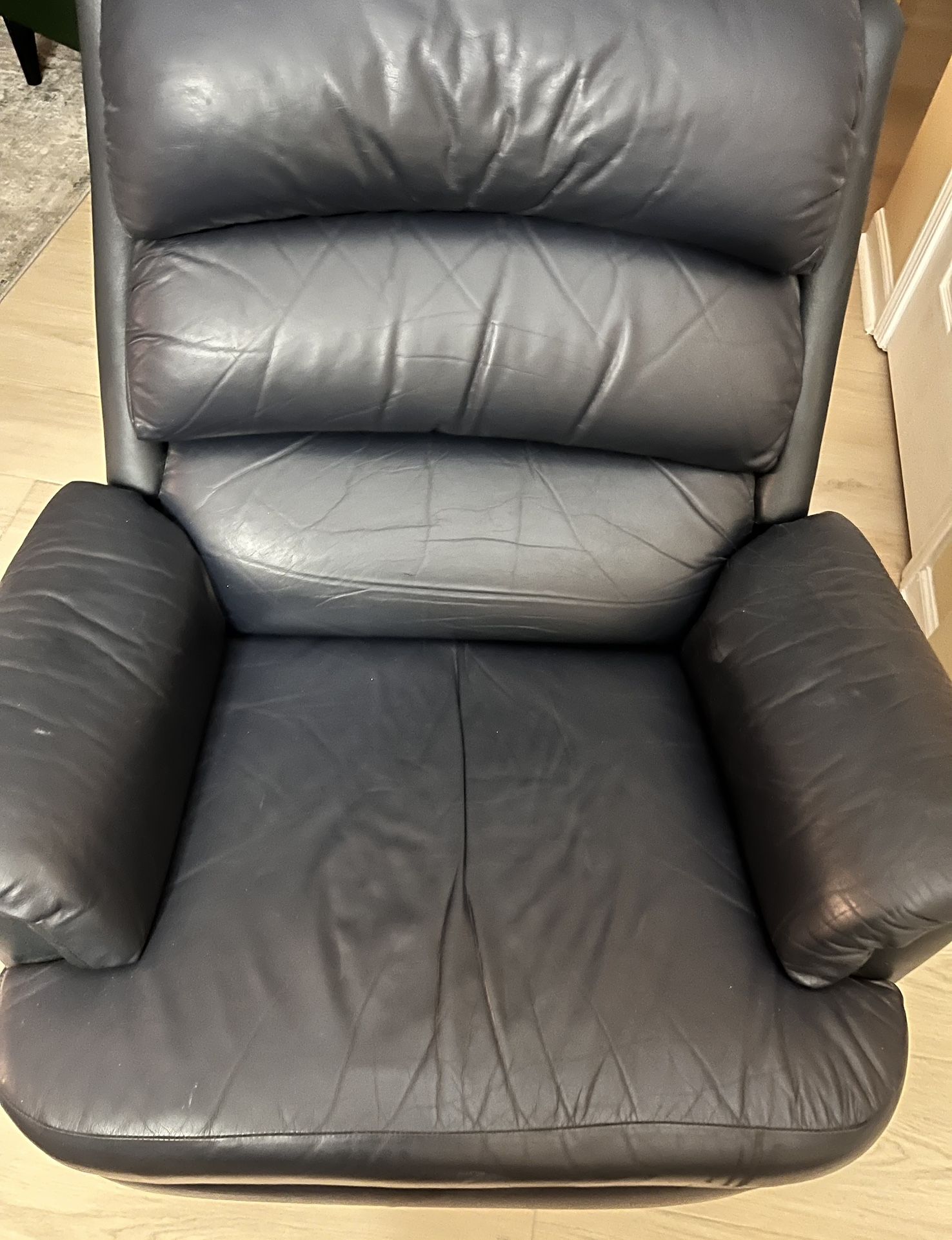 Oversized Leather Upholstered Chair