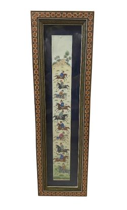 Antique - Vintage Chinese Porcelain and Wood Panel Wall Art