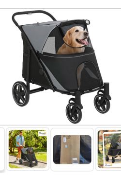 PawHut Dog Stroller For Large Medium Small Dogs Up To 66 Lbs. 23.5