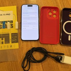 Unlocked Black iPhone 15 128gb 89% Battery Health Mint Condition 