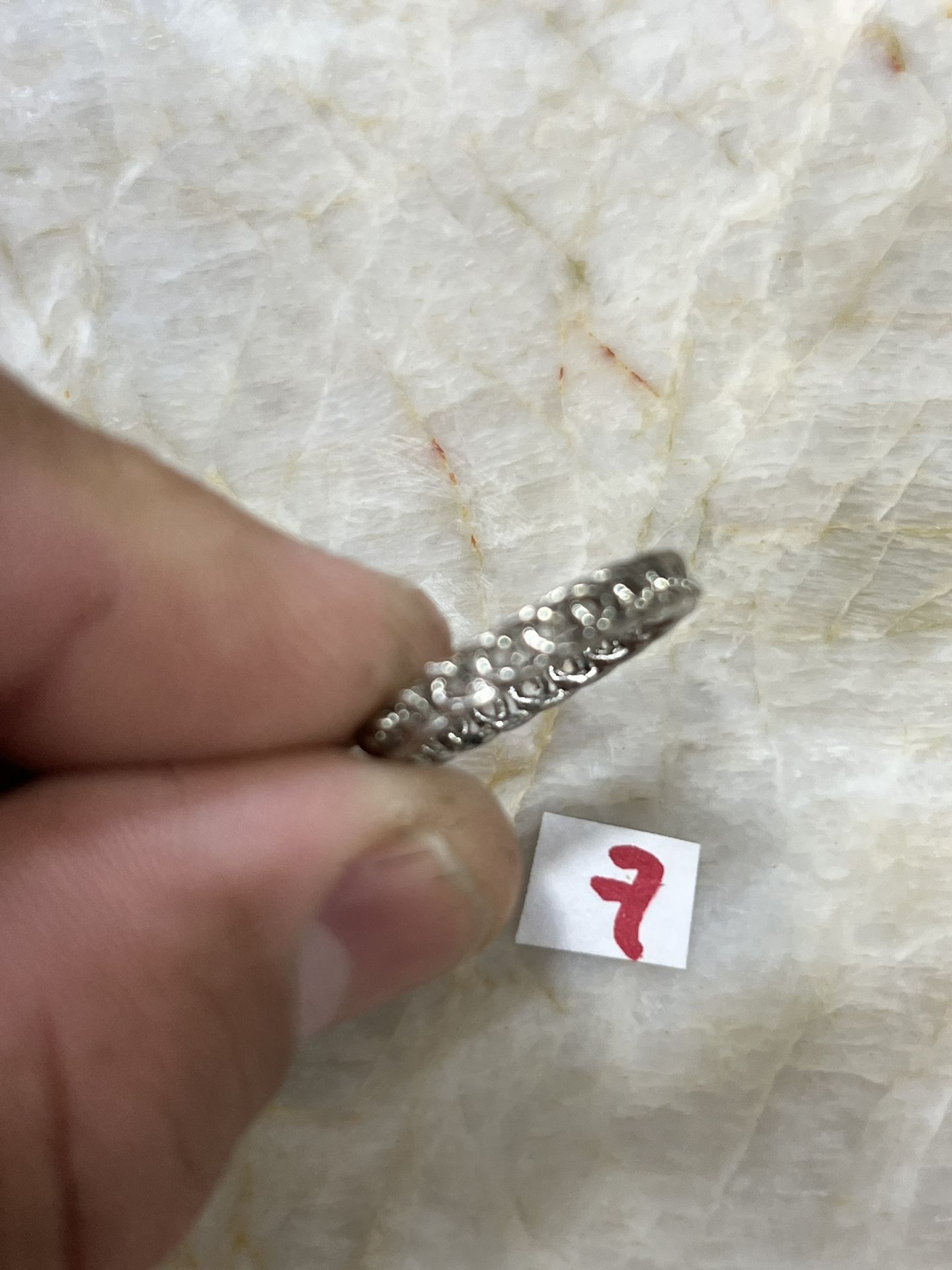 Stainless Steel ๐จ๐บ Links Wedding Ring Size 7