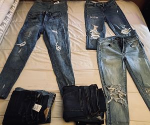 American Eagle Abercrombie and Hollister Jeans Size 10 . 8.  and 7.