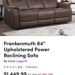 Power recliner Couch 3+ 1 Seater