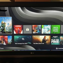 LG 37” HDTV AND TV Stand AND Sony Blu-ray Player