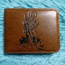 Wallet saint Jude design with zipper