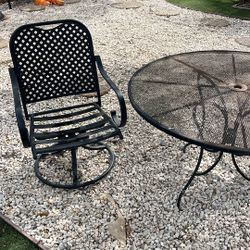 Metal Table And Chair