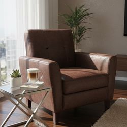 Modern Glass & Metal Side Table / End Table (60x60 cm)