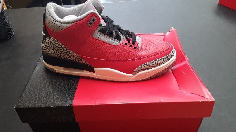 jordan retro 3 mens red