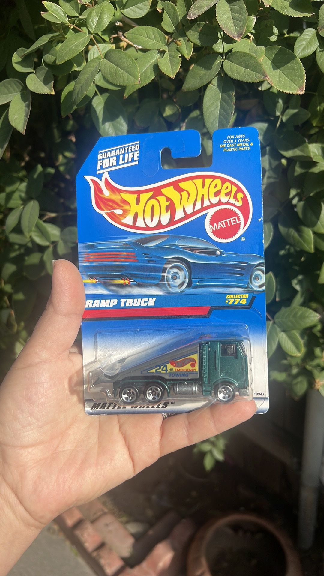 1986 Vintage Hot Wheels Collector #774 RAMP TRUCK Green/Gray w/Chrome 6 Spokes
