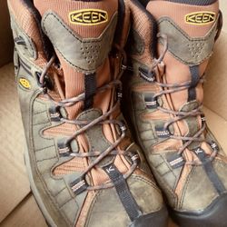 KEEN Men's Targhee II Mid Waterproof Leather Hiking Boots, Size 15, Excellent Used Condition  