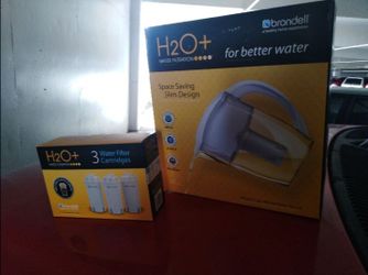 Brand New in Box Slim Water Filter Pitcher w/ Extra Filter Cartridges