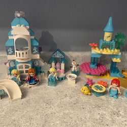 Assortment of Duplo Lego Including 2 Frozen Sets & Little Mermaid Set
