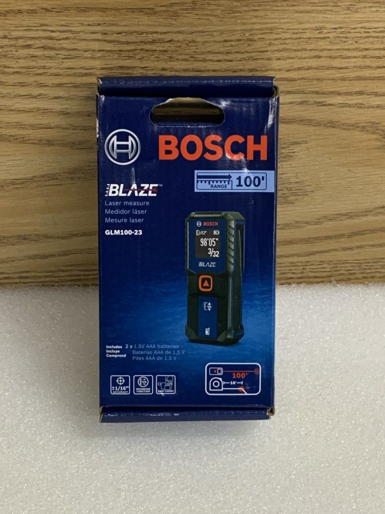 Bosch GLM100-23 Blaze 100ft Backlit Laser Measure -blue
