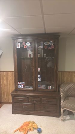 Solid wood gun cabinet