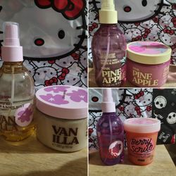 Victoria's Secret Pink Hair And Body Mist Plus Sugar Scrub $18