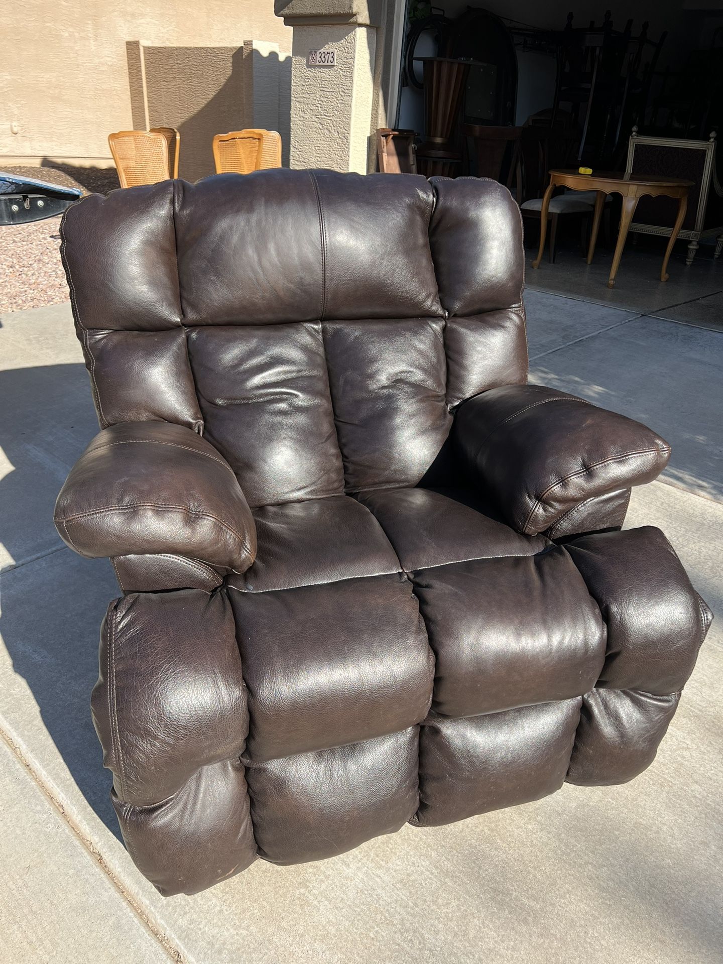 Brown Leather Recliner Chair