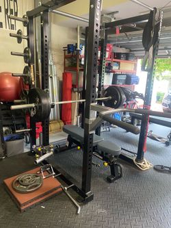 Complete Legend Fitness Home Gym Package – Power Rack, Bench, 405 Lbs Plates, Ironmaster Dumbbells & More