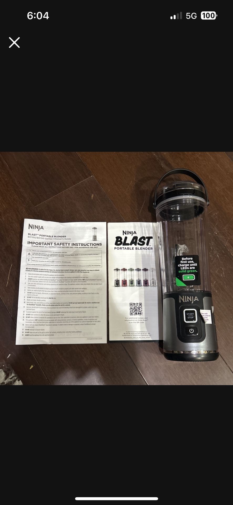 Ninja Blast 18oz Cordless Portable Blender