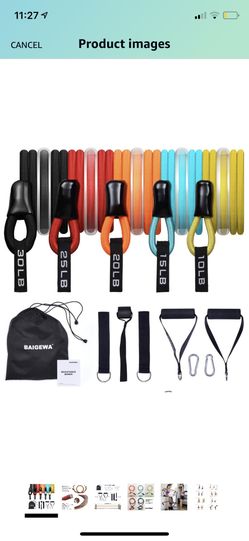 Resistance Bands, 2020 Newest Exercise-Bands, Best Workout/Exercise Bands with 5 Stackable, Home Gym Bands for Arms, Legs and Full Body Training,Carr
