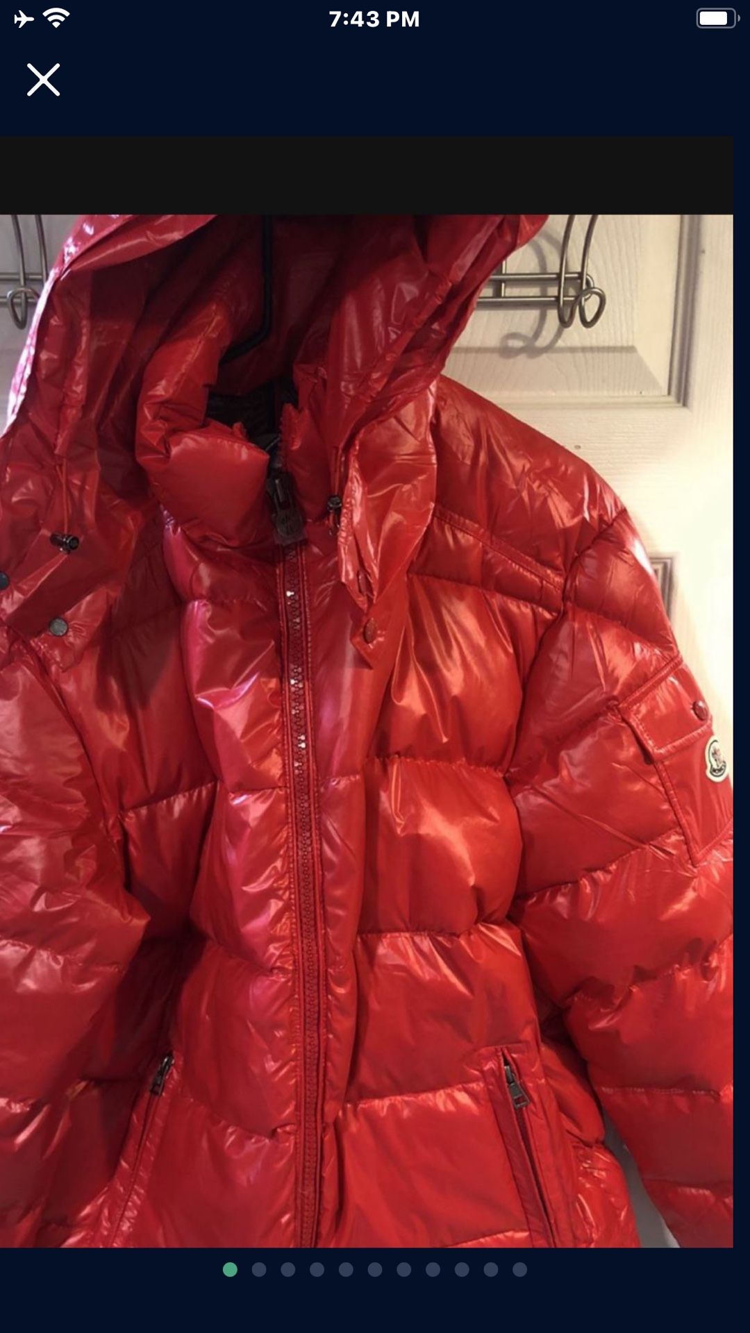Red Moncler Maya. Sizes ,5, Size Large