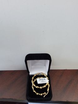 Gold hoop earrings