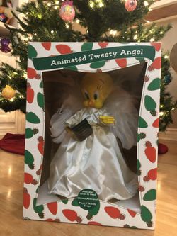 Animated Holiday Tweety Bird Angel