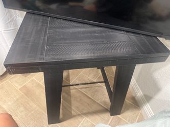 2 black side tables