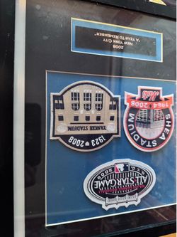 MLB. YANKEES. & NY METS. -2009 PLAQUE/PATCHES NEW STADIUM S