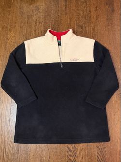Polo Ralph Lauren Two-Tone Quarter Zip Fleece - Black & Cream