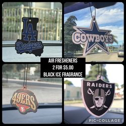 Air Fresheners 2 For $5.00 ( Dodgers Raiders Cowboys 49ers ) 