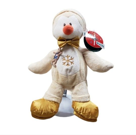 Vintage 2008 First & Main Waddlin' Willie Skate America Cream Penguin 11"