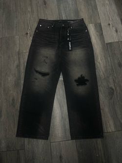Baggy purple jeans