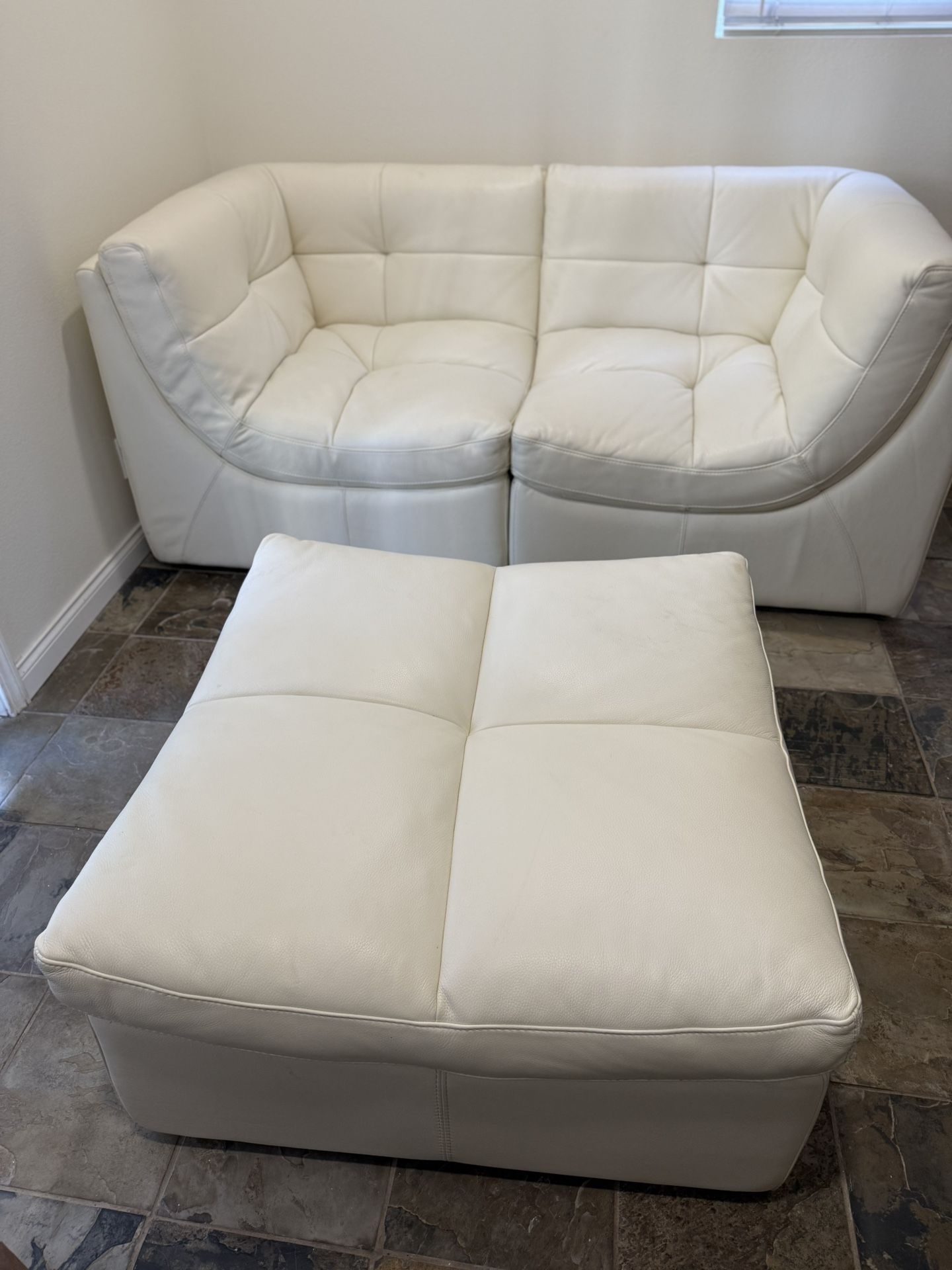 Z Gallerie Cloud Loveseat & Ottoman Brand New