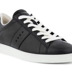 ECCO Street Lite Retro Sneaker (Womens, Black) Size 10   