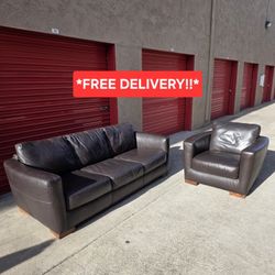 Genuine Leather Couch Set