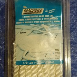 SeaChoice 3-Strand Twisted Nylon DockLine 1/2"x25'