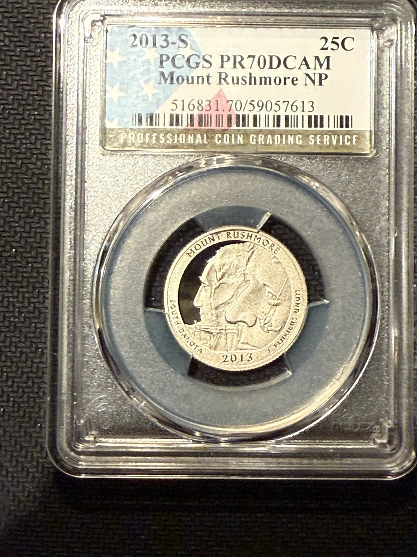 2013 S 25C Clad Mount Rushmore Quarter PCGS PR70DCAM