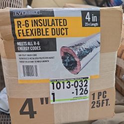 EVERBUILT 4" 25' INSULATED FLEXIBLE DUCT CLASS I
