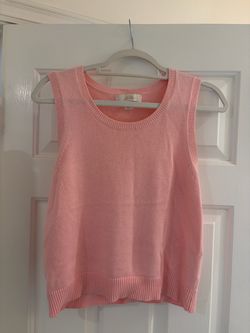 Lilly Pulitzer Pink Sleeveless Knit Sweater Tank Top